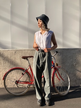 「JUCO.（ジュコ）のアイテム」を使った、Ranさん（レディース・166cm）の夏コーディネート