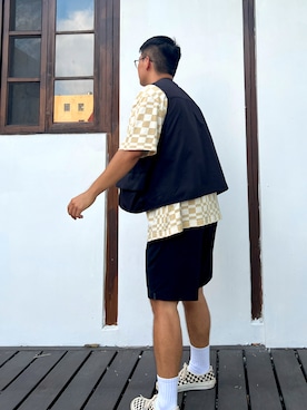 「棋盤格」｜JJJさん（メンズ・176cm）の秋コーディネート