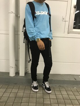 「VANS（バンズ）のアイテム（スニーカー、ブラック系）」を使った、KEITOさん（メンズ・172cm）の秋コーディネート