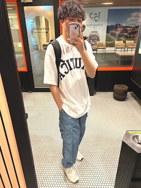「アイテム（カーゴパンツ）」を使った、chankan0904さん（メンズ・174cm）の夏コーディネート