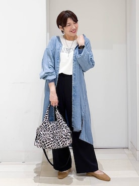 「アイテム（トートバッグ）」を使った、tahanyanさん（レディース・155cm・40代）の夏コーディネート