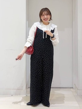 「GLOBAL WORK（グローバルワーク）のらくっションポインテッドバブーシュ/282406（パンプス、ブラック系）」を使った、tahanyanさん（レディース・155cm）の春コーディネート