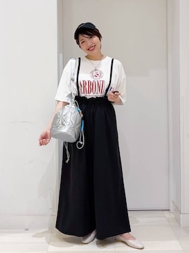 「アイテム（キャップ）」を使った、tahanyanさん（レディース・155cm・40代）の夏コーディネート