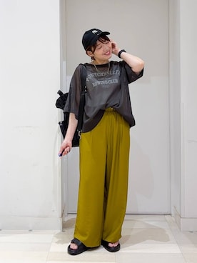 「アイテム（ニット/セーター）」を使った、tahanyanさん（レディース・155cm・40代）の夏コーディネート
