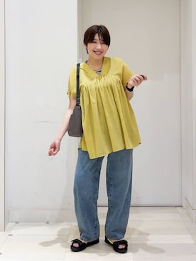 「アイテム（タンクトップ）」を使った、tahanyanさん（レディース・155cm・40代）の夏コーディネート
