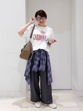 「アイテム（ファッション雑貨）」を使った、tahanyanさん（レディース・155cm・40代）の夏コーディネート