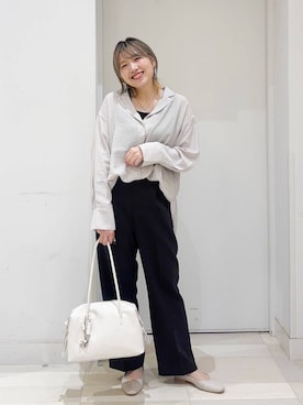 「GLOBAL WORK（グローバルワーク）のらくっション撥水フィットパンプス/135895（パンプス、ベージュ系）」を使った、tahanyanさん（レディース・155cm）の春コーディネート