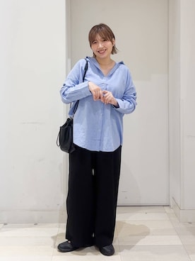 「GLOBAL WORK（グローバルワーク）のエアかるクッションベルトスニーカー/102313（スニーカー、グレー系）」を使った、tahanyanさん（レディース・155cm）の春コーディネート