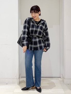 「GLOBAL WORK（グローバルワーク）のアイテム（パンツ）」を使った、tahanyanさん（レディース・155cm）の秋コーディネート