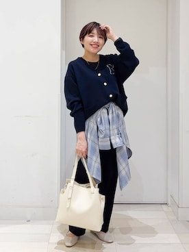 「アイテム（パンプス）」を使った、tahanyanさん（レディース・155cm・40代）の秋コーディネート