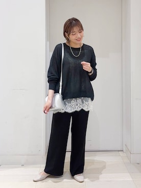 「GLOBAL WORK（グローバルワーク）のらくっション撥水フィットパンプス/135895（パンプス、ベージュ系）」を使った、tahanyanさん（レディース・155cm）の春コーディネート
