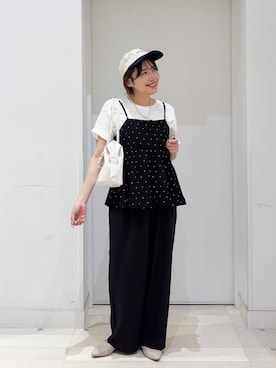 「GLOBAL WORK（グローバルワーク）のアイテム（帽子）」を使った、tahanyanさん（レディース・155cm）の夏コーディネート