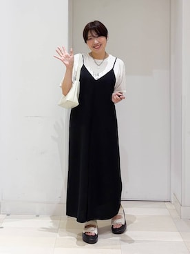 「GLOBAL WORK（グローバルワーク）のリッチクリーンプリントT半袖/147640（Tシャツ/カットソー）」を使った、tahanyanさん（レディース・155cm・40代）の夏コーディネート