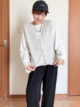 「アイテム（スラックス）」を使った、tahanyanさん（レディース・155cm・40代）の秋コーディネート