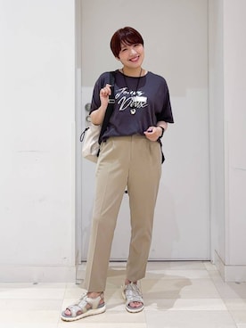 「アイテム（トップス）」を使った、tahanyanさん（レディース・155cm・40代）の夏コーディネート