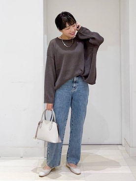 「アイテム（ニット/セーター）」を使った、tahanyanさん（レディース・155cm・40代）の秋コーディネート