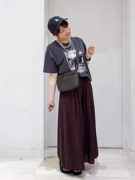 「アイテム（Tシャツ/カットソー）」を使った、tahanyanさん（レディース・155cm・40代）の夏コーディネート
