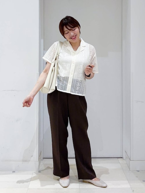 セール】アソート柄シアーシャツ半袖/494143（シャツ/ブラウス