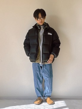 「アイテム（ダウンジャケット/コート）」を使った、ヨコちゃんさん（メンズ・165cm）の秋コーディネート