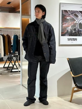 「デニムセットアップ」｜TOMORROWLAND_okadaさん（メンズ・181cm）の冬コーディネート