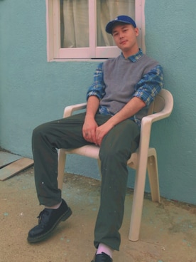 「oversize」｜「アイテム（その他シューズ）」を使った、moliismoさん（メンズ・163cm）の冬コーディネート