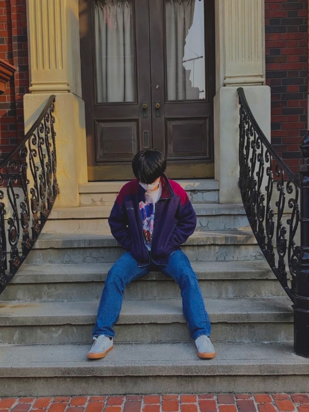 「古着、古着コーデ、おしゃれさんと繋がりたい、古着好きな人と繋がりたい、デニム、古着男子」｜「Levi'sのアイテム（デニムパンツ、ブルー系）」を使った、syuhei1212さん（メンズ・180cm）の冬コーディネートの1枚目の写真