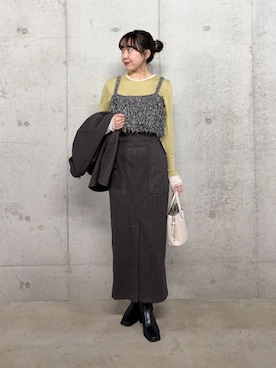 「アイテム（キャミソール）」を使った、みてきちさん（レディース・155cm）の秋コーディネート
