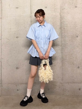 「アイテム（スニーカー）」を使った、みてきちさん（レディース・155cm）の夏コーディネート