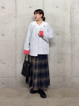 「アイテム（テーラードジャケット）」を使った、みてきちさん（レディース・155cm・20代）の秋コーディネート