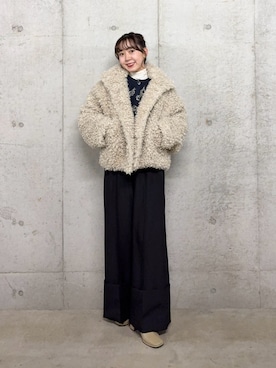 「アイテム（ブルゾン）」を使った、みてきちさん（レディース・155cm）の秋コーディネート