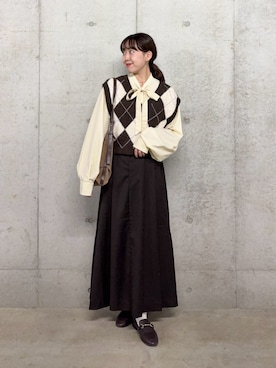 「アイテム（ワンピース/ドレス）」を使った、みてきちさん（レディース・155cm）の秋コーディネート