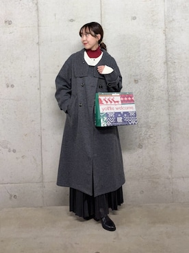 「寒い」｜「アイテム（ジャケット/アウター）」を使った、みてきちさん（レディース・155cm）の冬コーディネート