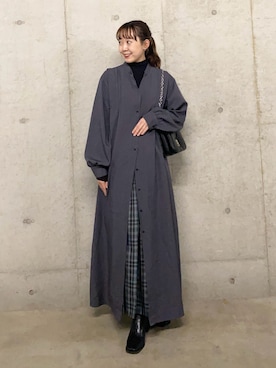 「アイテム（ワンピース/ドレス）」を使った、みてきちさん（レディース・155cm・20代）の秋コーディネート