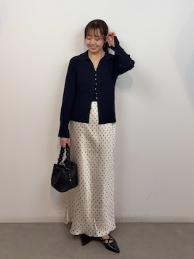 「SENSE OF PLACE by URBAN RESEARCH（センスオブプレイスバイアーバンリサーチ）のダブルストラップカップツキキャミソール（キャミソール、ブラック系）」を使った、みてきちさん（レディース・155cm）の春コーディネート