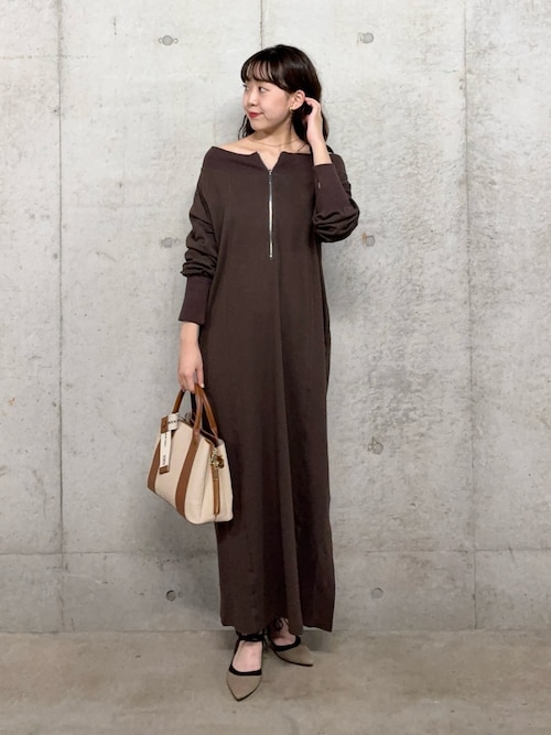 セール】オフショルハーフジップワンピース（ワンピース）｜SENSE OF