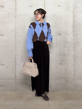 「アイテム（ボストンバッグ）」を使った、みてきちさん（レディース・155cm）の秋コーディネート