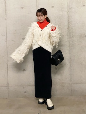 「SENSE OF PLACE by URBAN RESEARCH（センスオブプレイスバイアーバンリサーチ）の『消臭』サイドゴアボリュームソールブーツ（ブーツ）」を使った、みてきちさん（レディース・155cm）の冬コーディネート