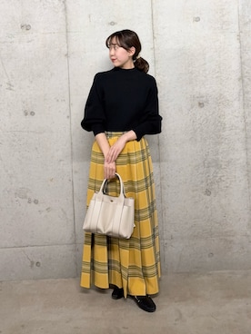 「アイテム（トートバッグ）」を使った、みてきちさん（レディース・155cm）の冬コーディネート