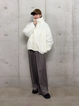 「SENSEOFPLACE」｜「アイテム（ジャケット/アウター）」を使った、みてきちさん（レディース・155cm）の冬コーディネート