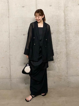 「アイテム（テーラードジャケット）」を使った、みてきちさん（レディース・155cm）の夏コーディネート