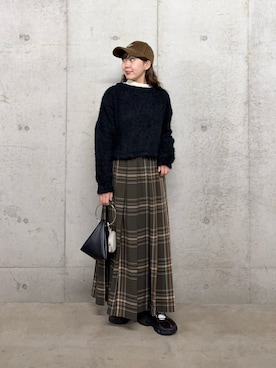 「アイテム（スカート）」を使った、みてきちさん（レディース・155cm・20代）の秋コーディネート