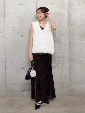「アイテム（ベスト）」を使った、みてきちさん（レディース・155cm・20代）の夏コーディネート