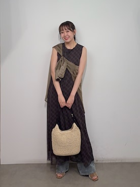 「RODE SKO（ロデスコ）のアイテム」を使った、みてきちさん（レディース・155cm）の夏コーディネート