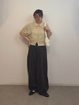 「KBF（ケイビーエフ）のアイテム（パンツ）」を使った、みてきちさん（レディース・155cm）の夏コーディネート