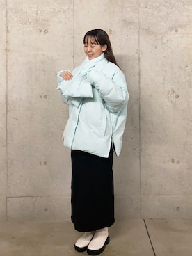 「ダウンコート」｜みてきちさん（レディース・155cm・20代）の秋コーディネート