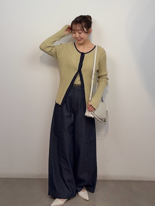 Souaire アンサンブルニット Tiaclasse アンサンブル 「インナーセット・洗える」ボーダー編み