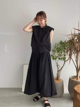 「アイテム（スカート）」を使った、みてきちさん（レディース・155cm）の夏コーディネート