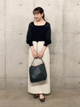 「RODE SKO（ロデスコ）のワンハンドル3WAYバッグ（ハンドバッグ）」を使った、みてきちさん（レディース・155cm）の夏コーディネート