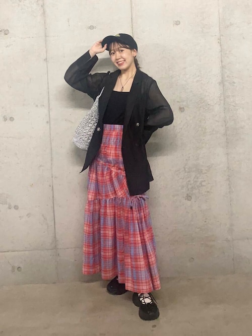 セール】チェックボリュームスカート（スカート）｜SENSE OF PLACE by