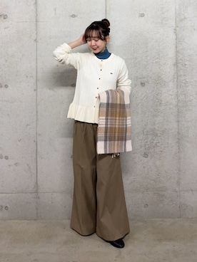 「アイテム（マフラー）」を使った、みてきちさん（レディース・155cm・20代）の冬コーディネート